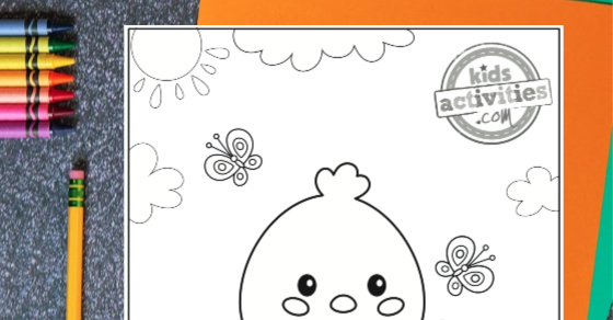 Absolutely the cutest baby chick coloring pageever kids activities blog