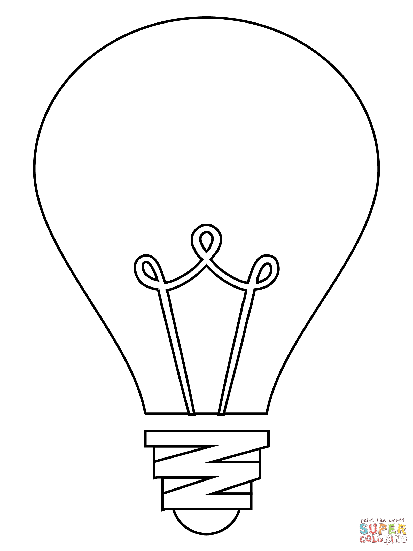 Light bulb coloring page free printable coloring pages