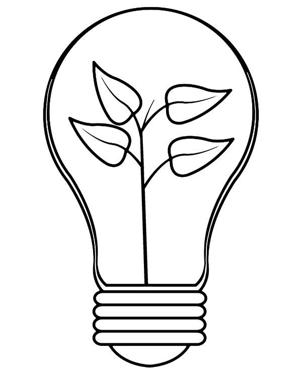 Printable bulb coloring page sheet