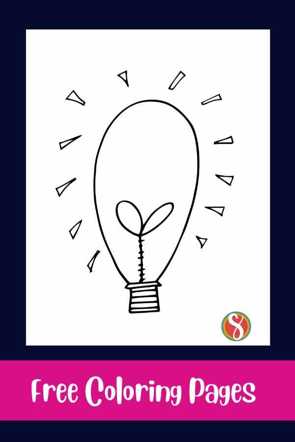 Free lightbulb coloring pages â stevie doodles