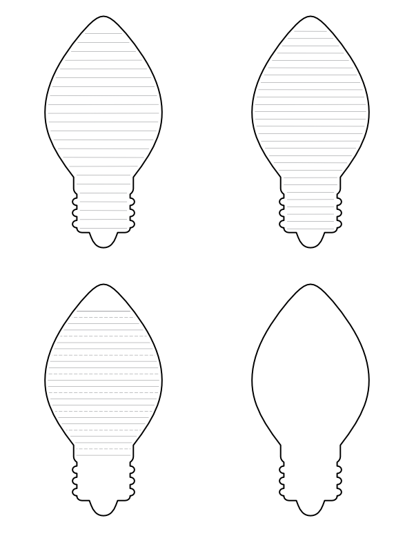 Free printable christmas light bulb