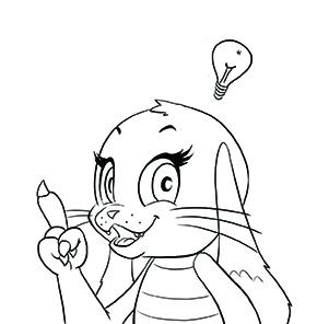 Coloring pages lily rabbit bunny animals â