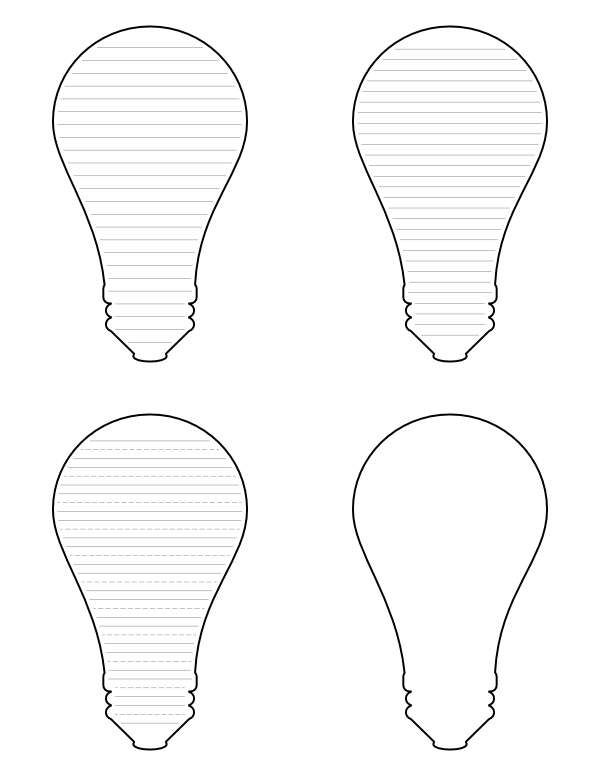 Free printable light bulb