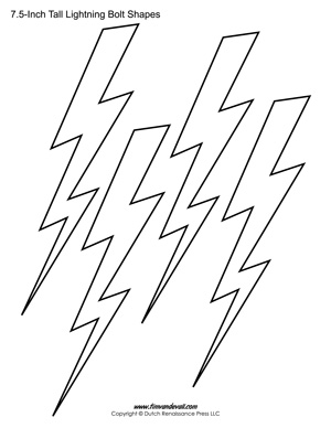 Lightning bolt templates â tims printables
