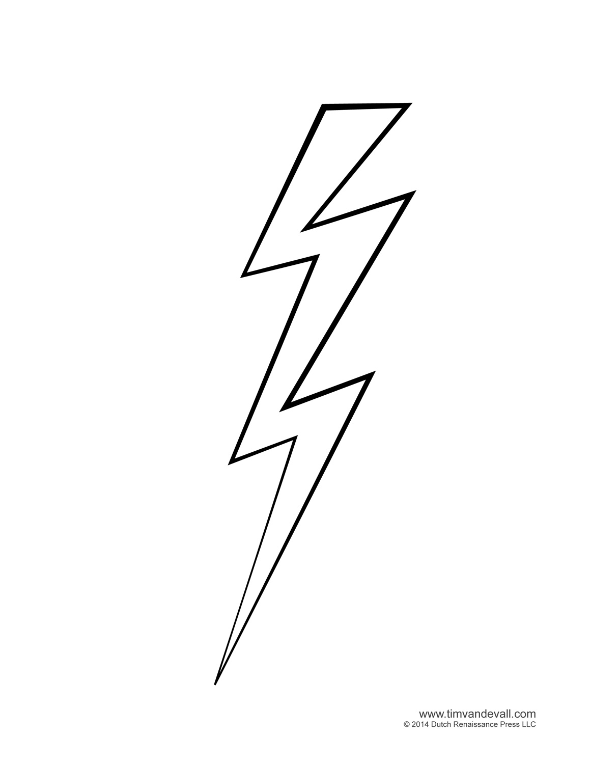 Free printable lightning bolt template