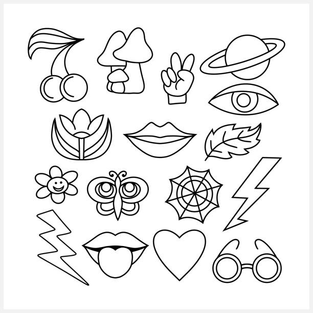 Clip art of lightning bolt coloring page stock illustrations royalty