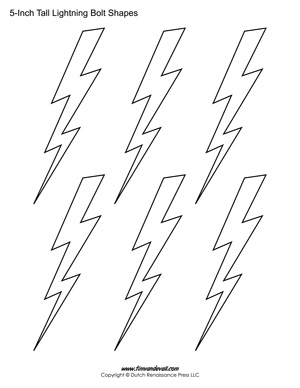 Lightning bolt templates â tims printables