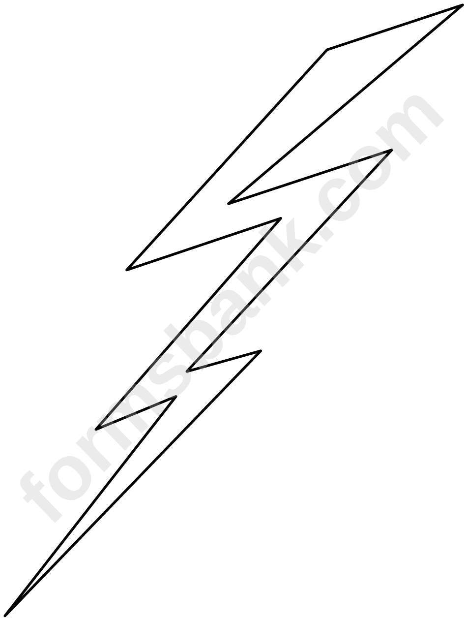 Free printable lightning bolt template