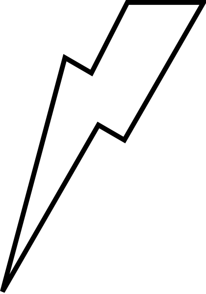 Free printable lightning bolt template