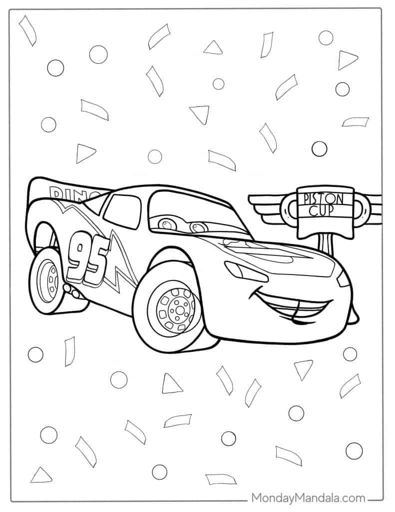 Lighting mcqueen coloring pages free pdf printables