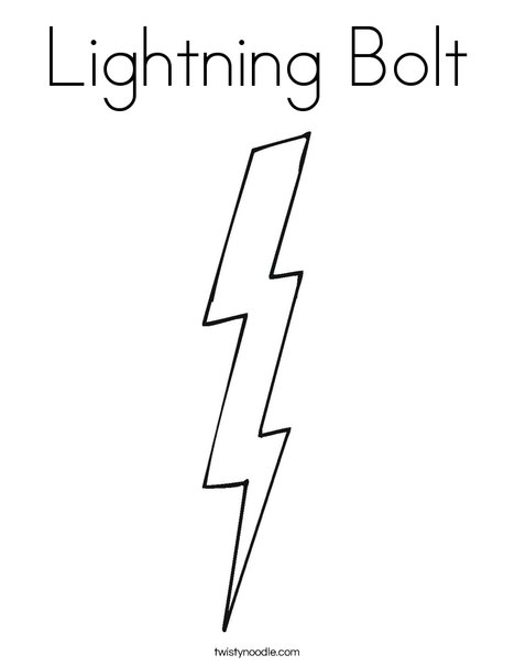 Lightning bolt coloring page