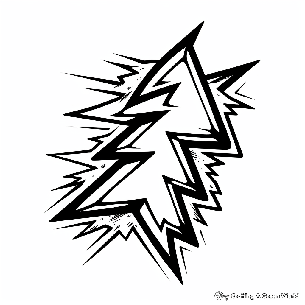 Lightning bolt coloring pages