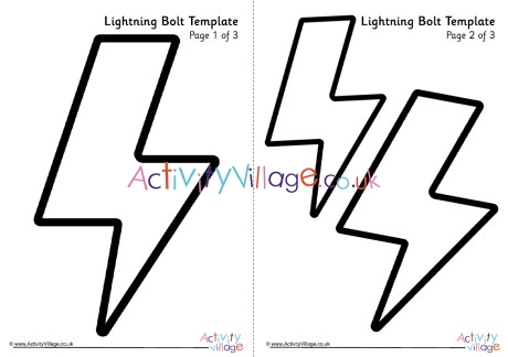 Lightning bolt template