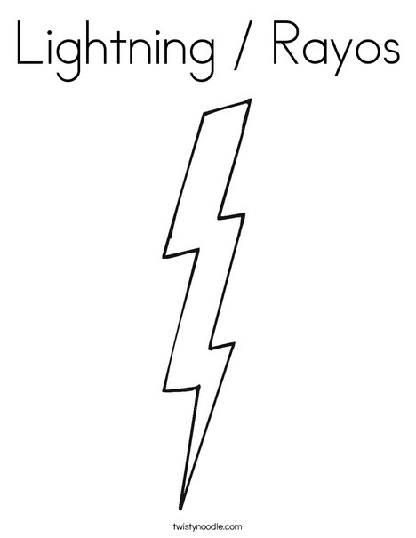 Lightning rayos coloring page