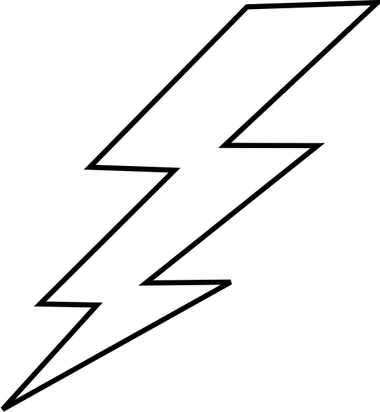 Free printable lightning bolt template