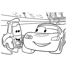 Top lightning mcqueen coloring page for your toddler