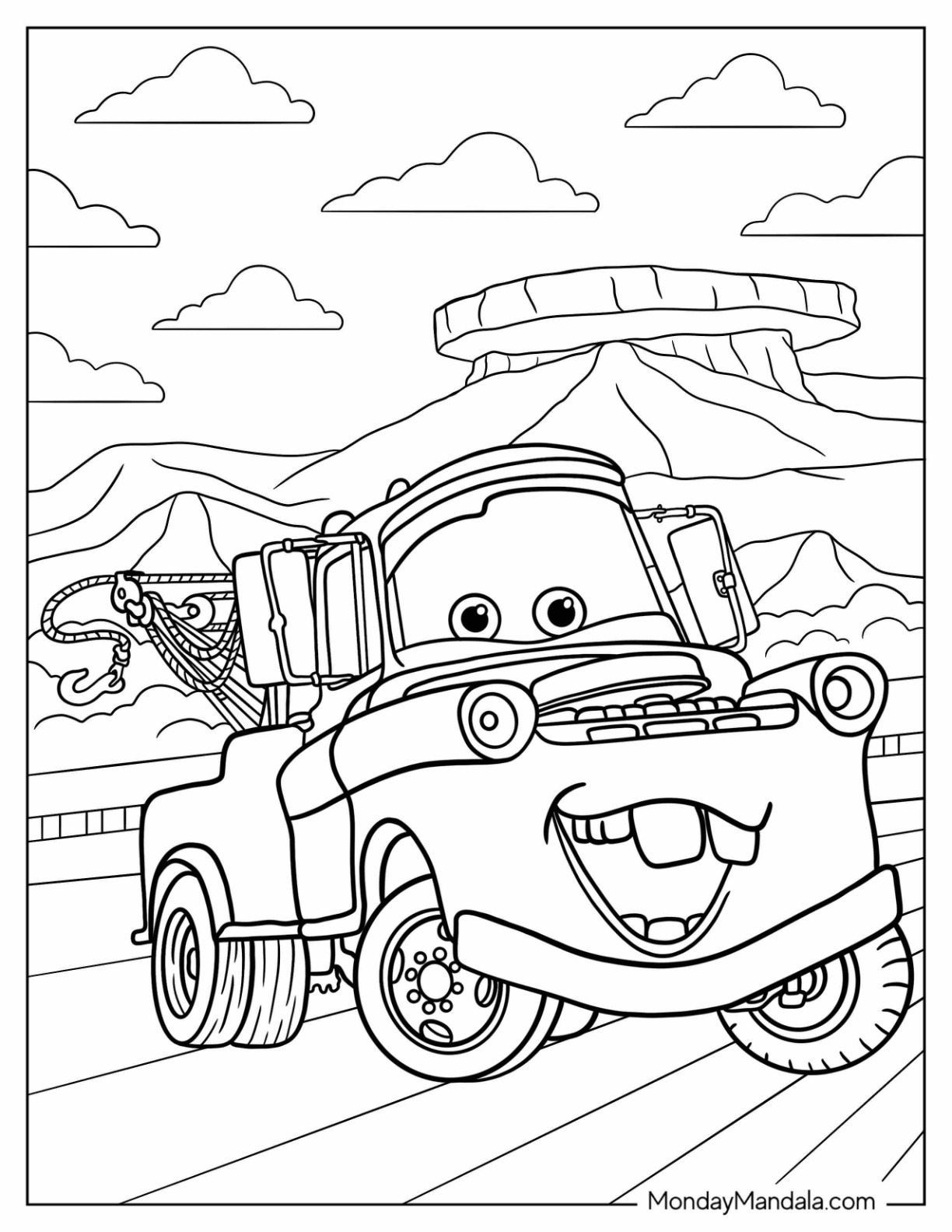 Disney cars coloring pages free pdf printables