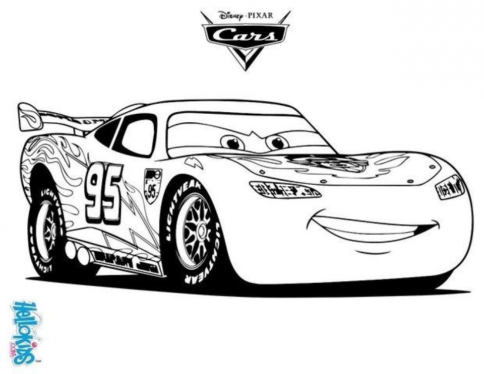 Get this free lightning mcqueen coloring pages