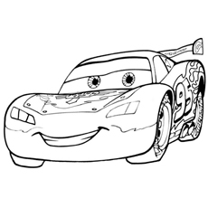 Top lightning mcqueen coloring page for your toddler