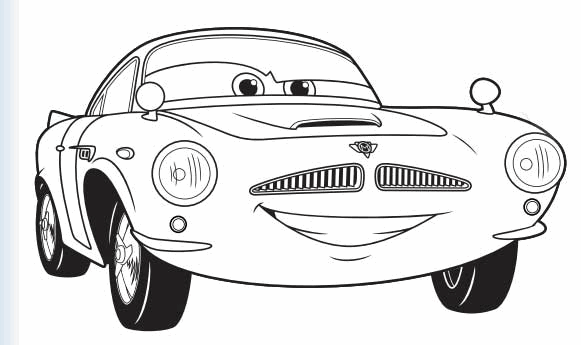 Cars finn mcmissile coloring page for boys printable fun coloring pages for kids