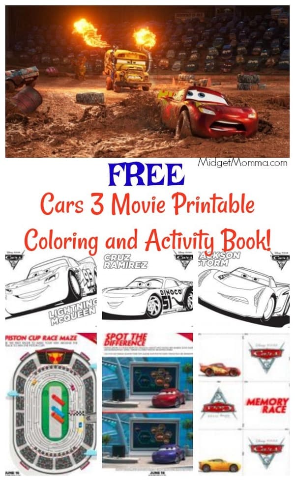 Free cars movie printable coloring pages and activity book â