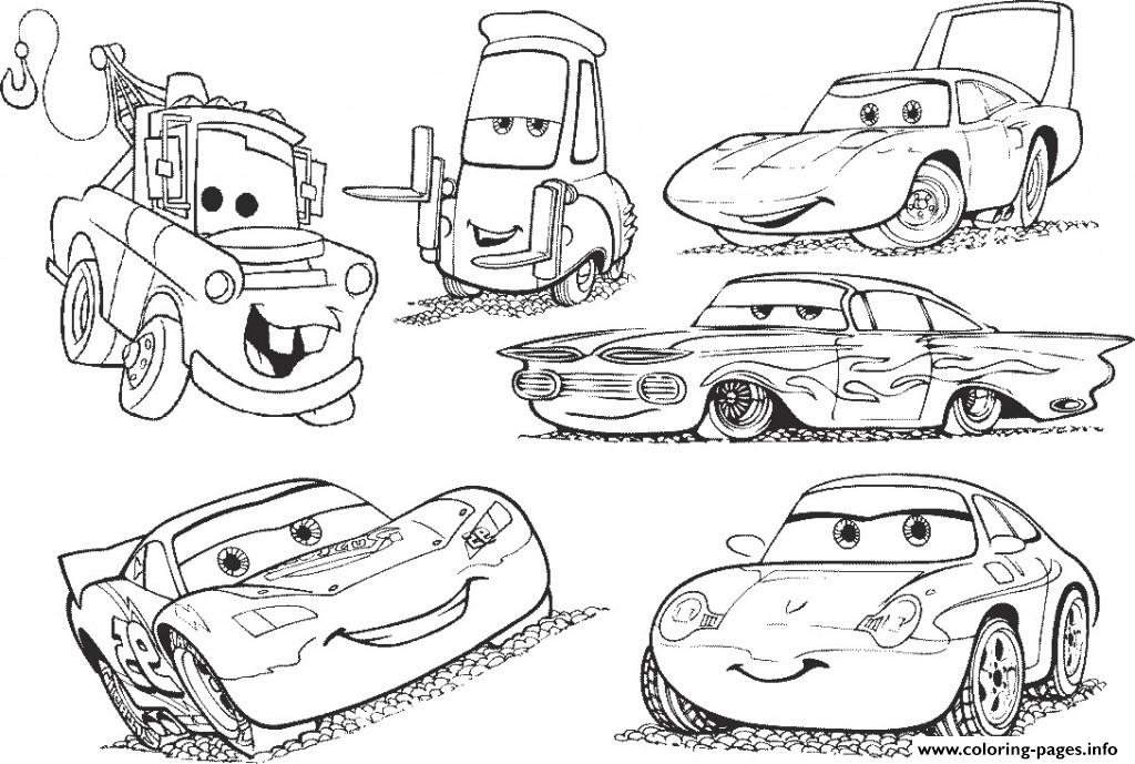 Disney cars lightning mcqueen movie coloring page printable