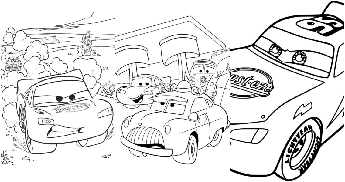 Free lightning mcqueen coloring pages for kids and adults