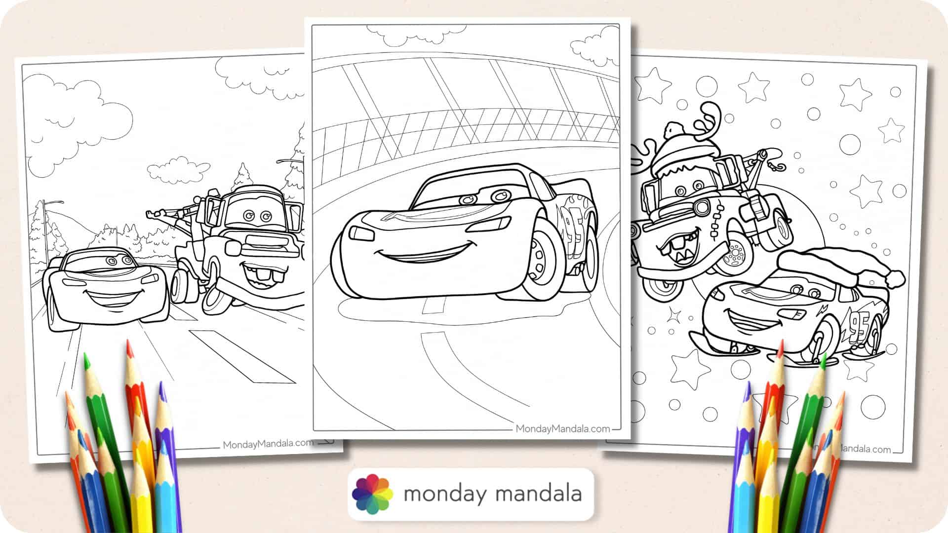 Lighting mcqueen coloring pages free pdf printables