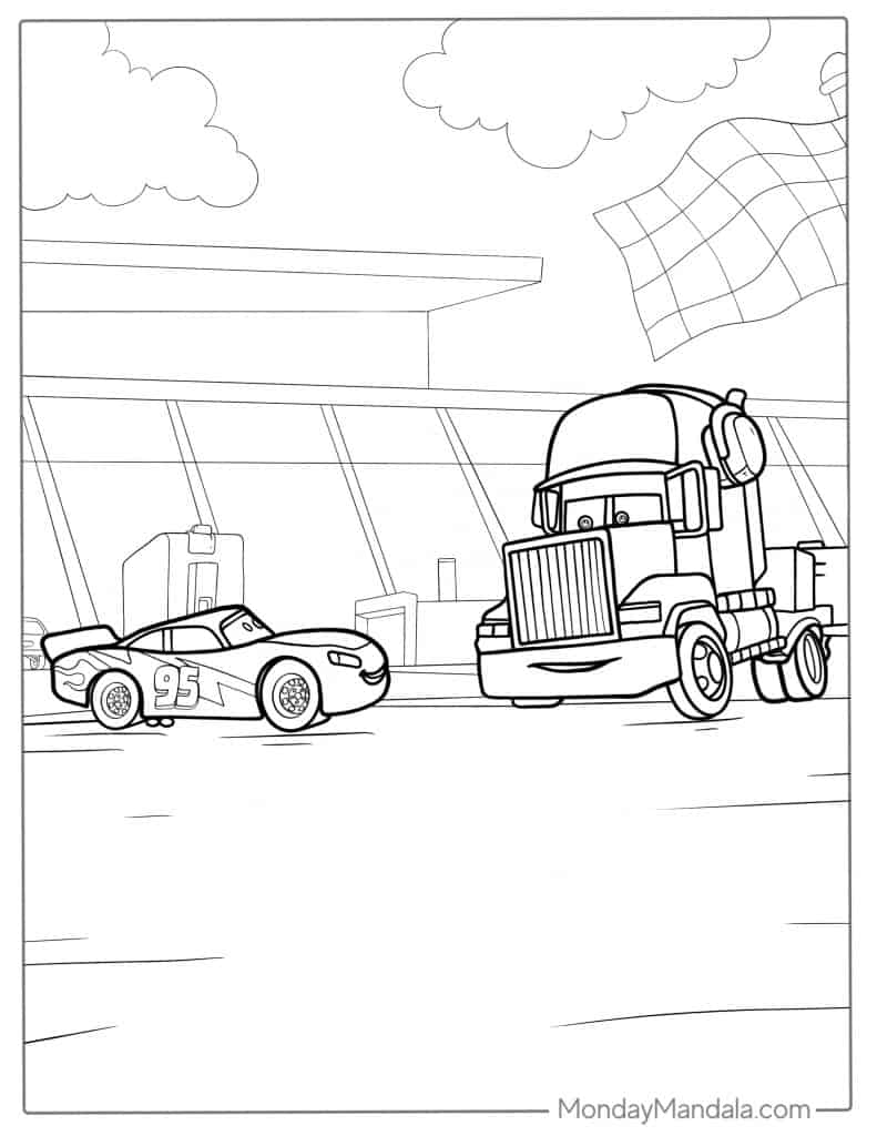 Lighting mcqueen coloring pages free pdf printables