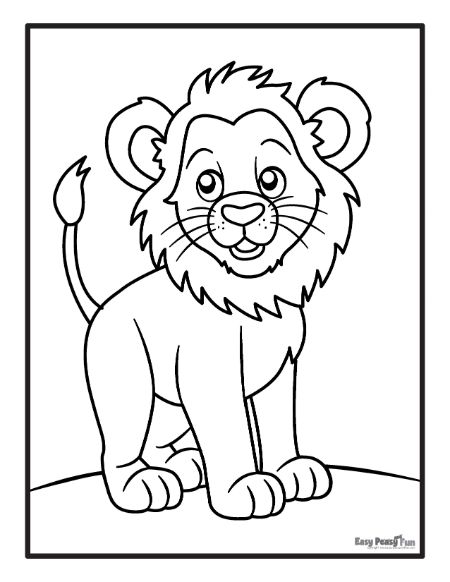 Printable lion coloring pages â sheets