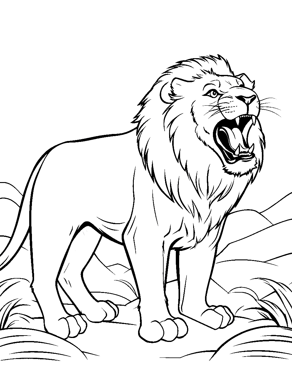 Lion coloring pages free printable sheets