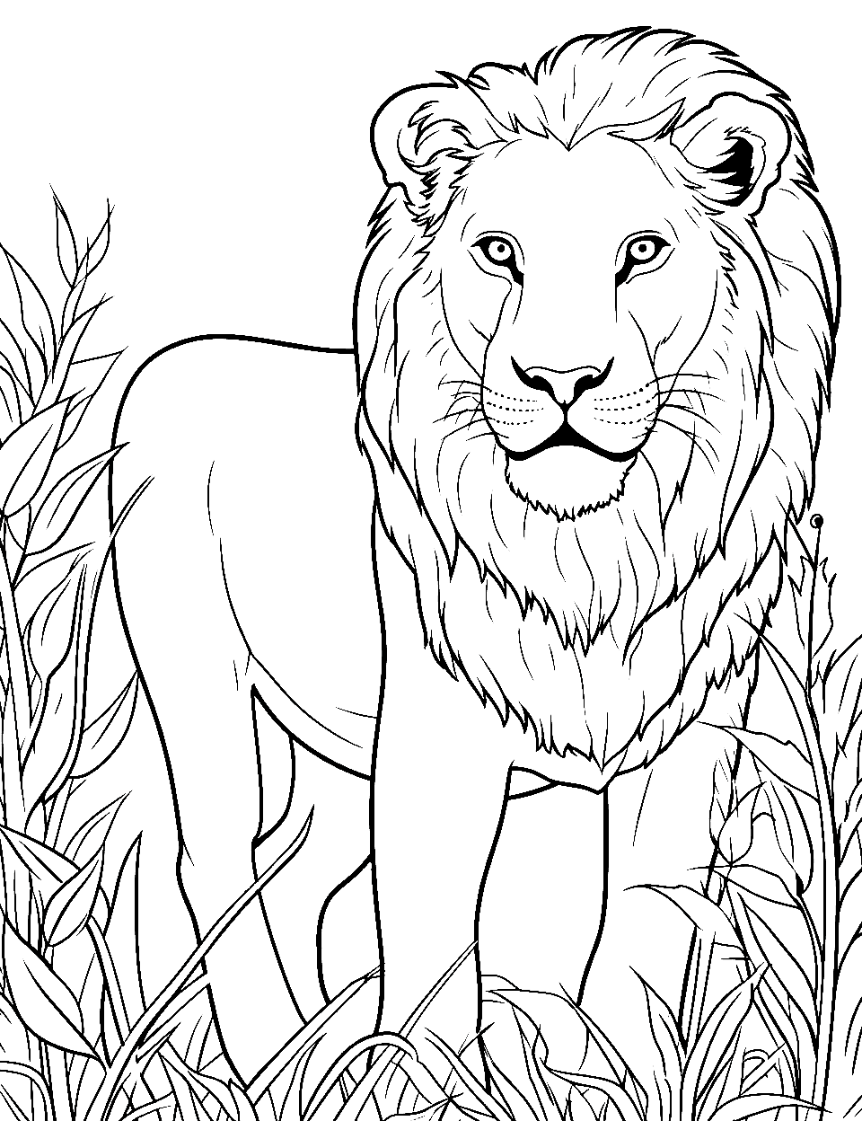 Lion coloring pages free printable sheets