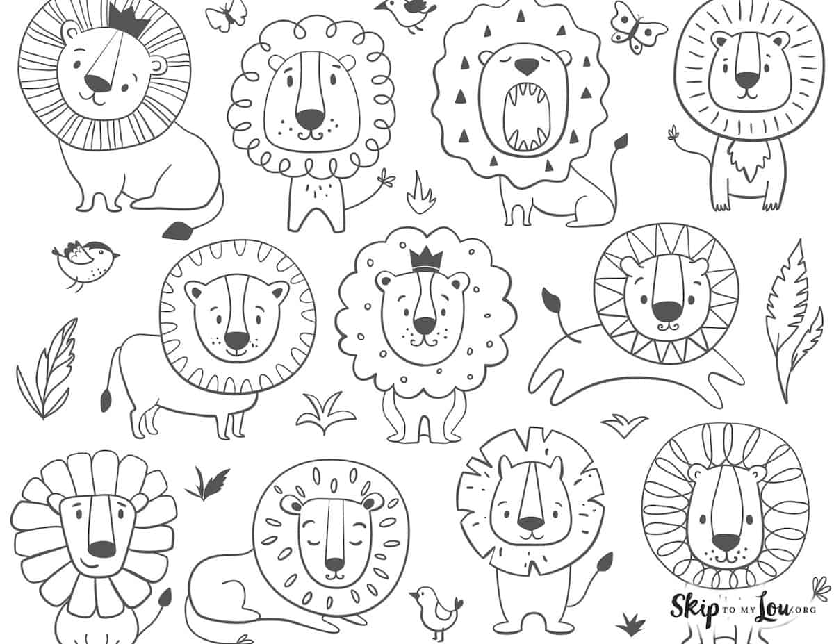 Lion coloring pages skip to my lou