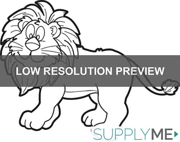 Printable cartoon male lion coloring page for kids â