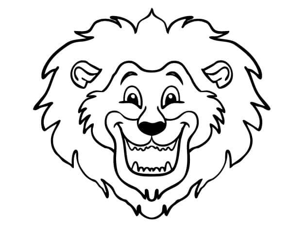 Lion face coloring pages