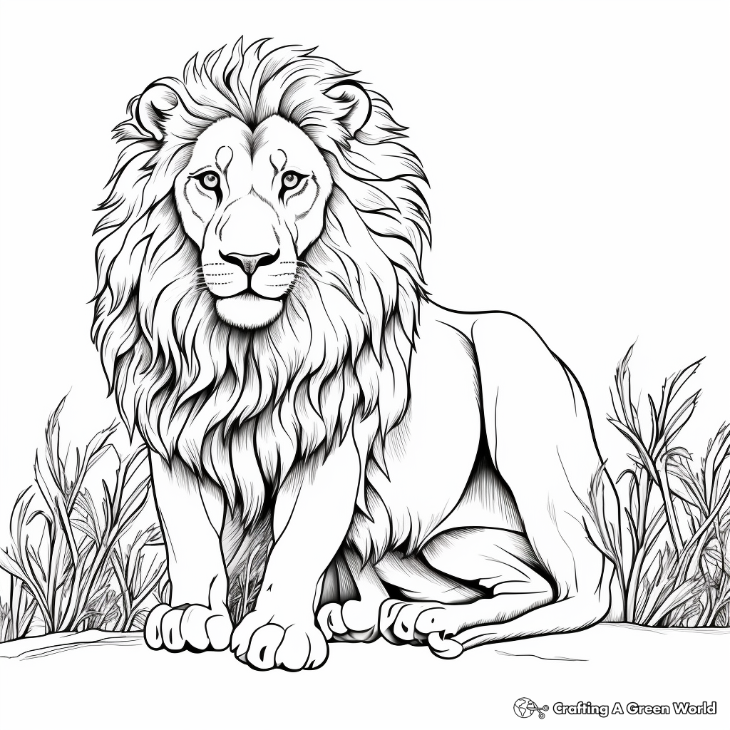 Lion coloring pages