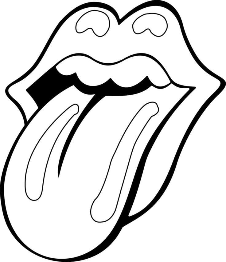 Lips coloring pages coloring pages free printable rolling stones logo stone tattoo rolling stones tattoo