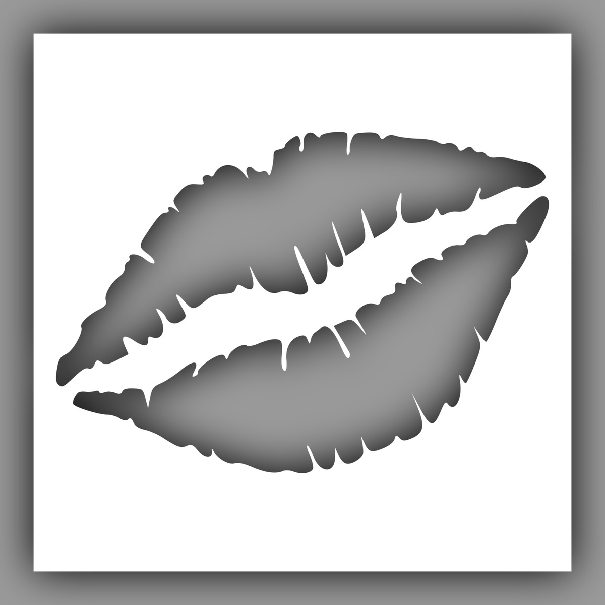 Lips lipstick lip print stencil template reusable plastic sizes