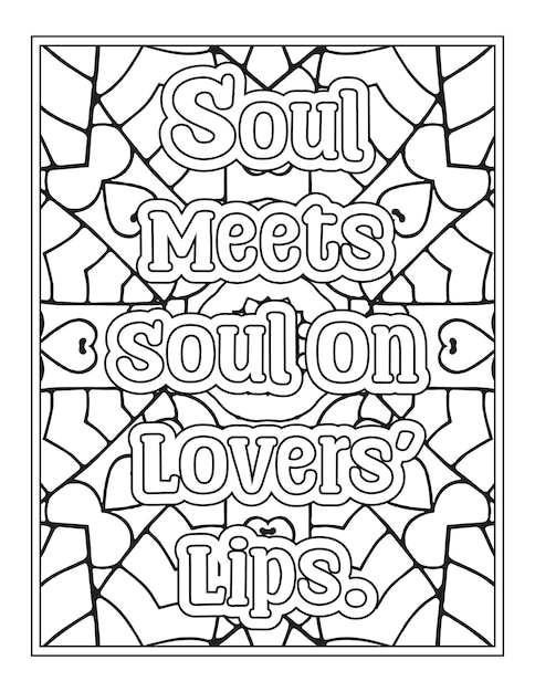 Premium vector wedding quotes coloring pages for kdp coloring pages