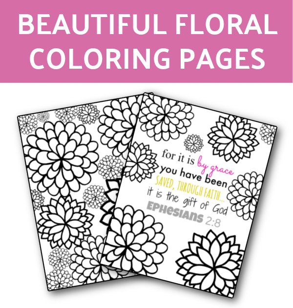 Free printable bursting blossoms flower coloring page