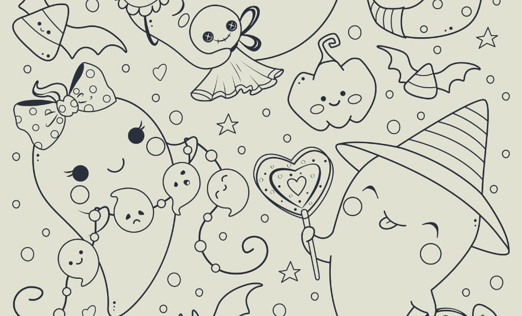 Kawaii coloring pages for adults kids new for