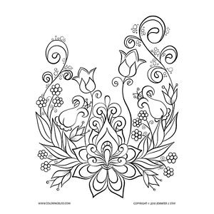 Simple adult coloring pages in a printable pdf format