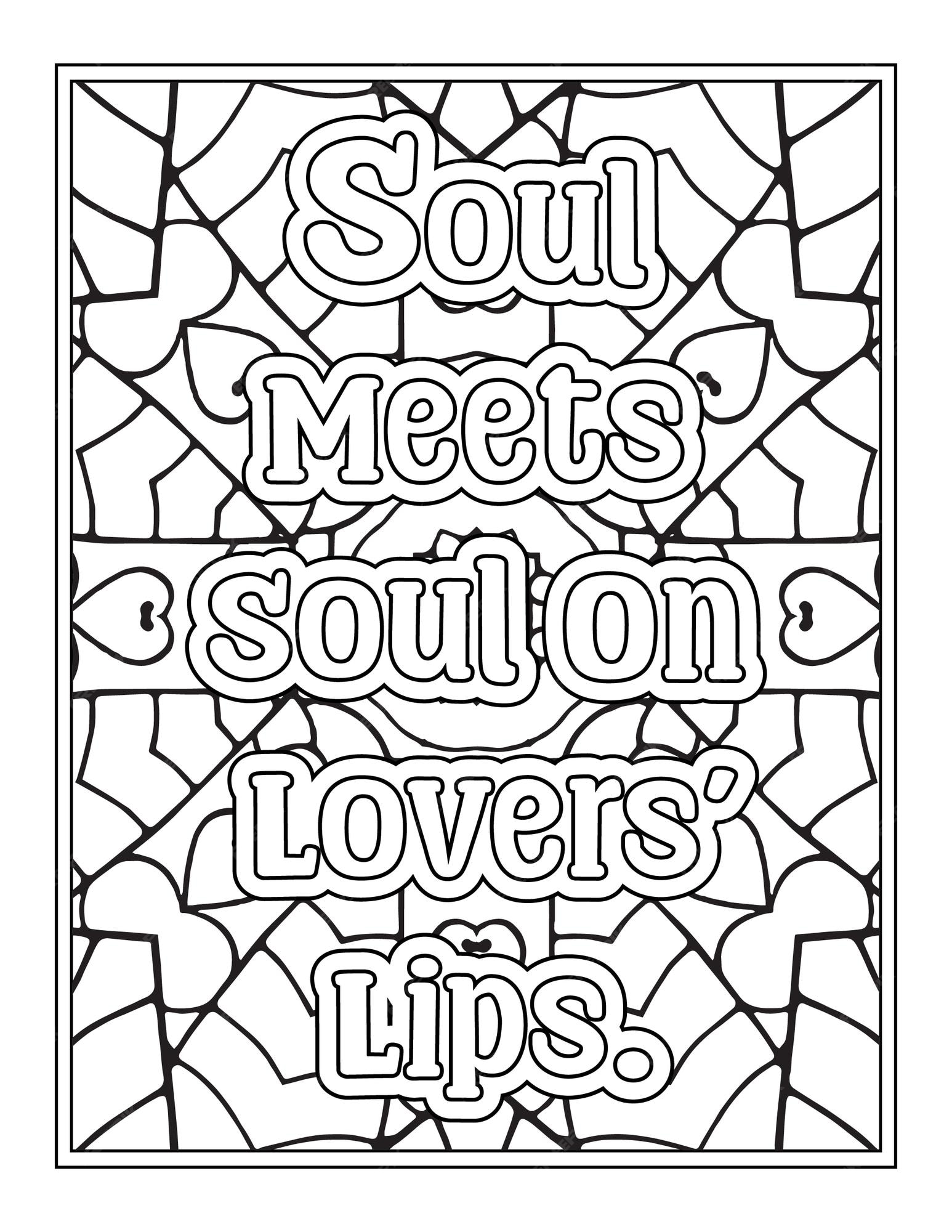 Premium vector wedding quotes coloring pages for kdp coloring pages