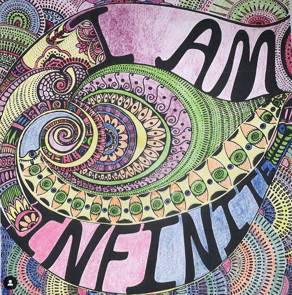 Unique i am infinite coloring page powerful affirmation drawing