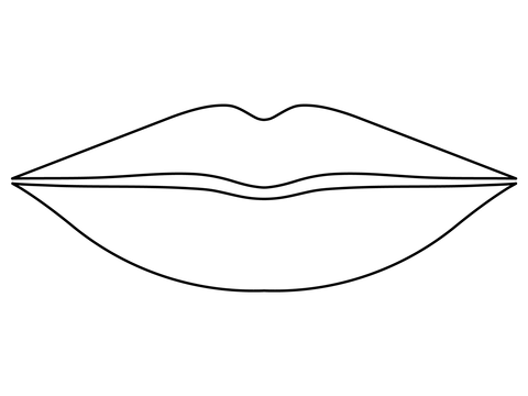 Lip coloring page free printable coloring pages
