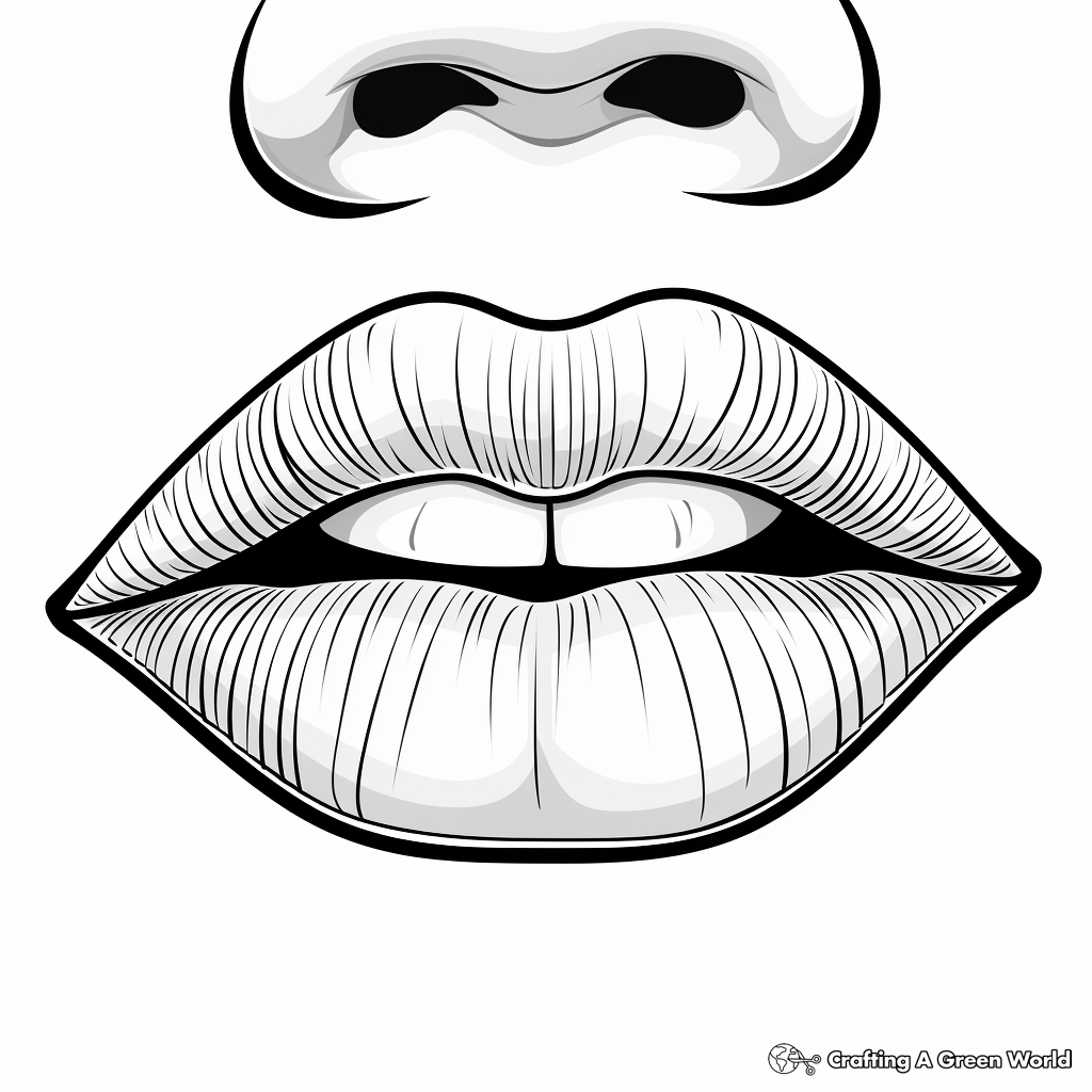 Lips coloring pages