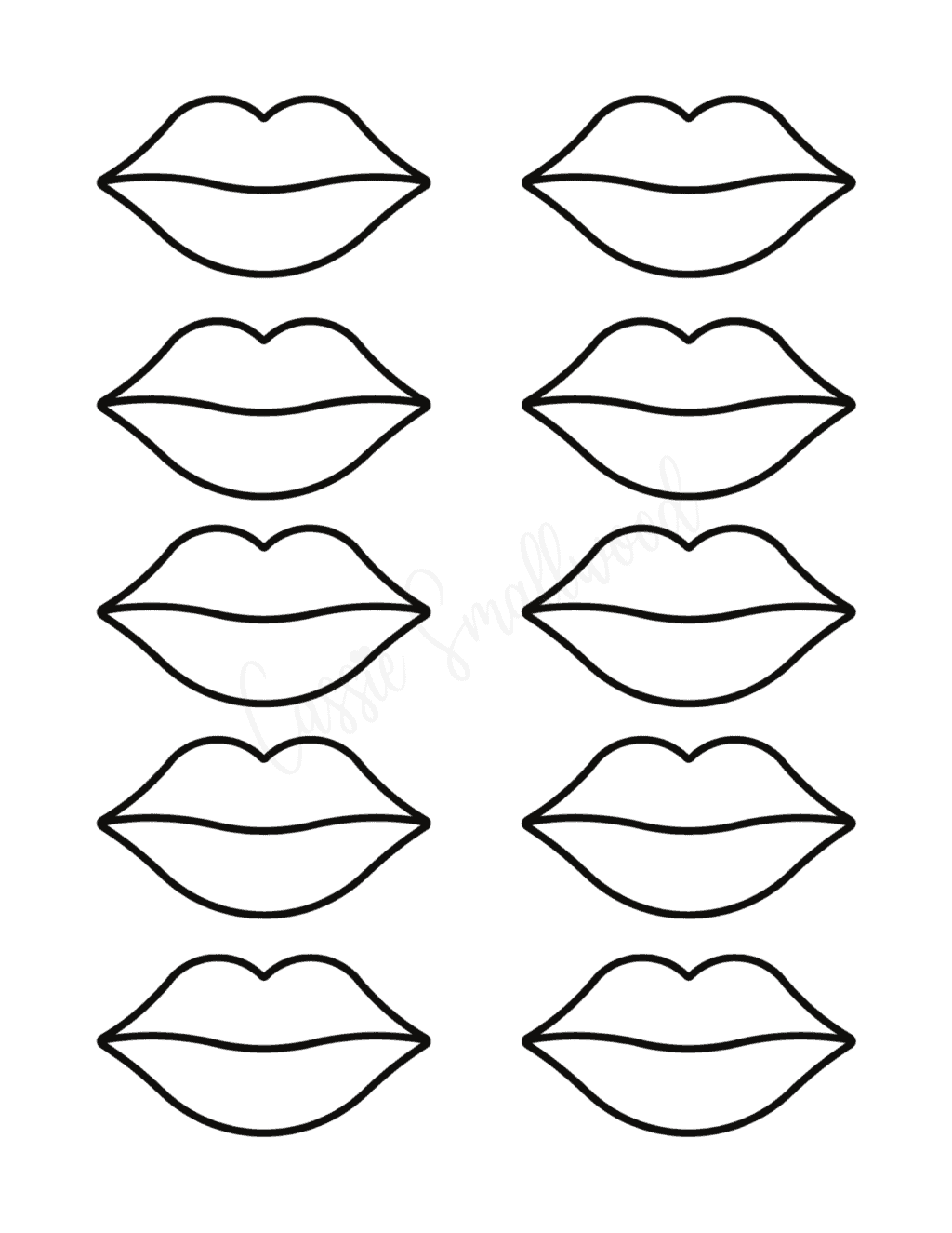 Pretty lips templates