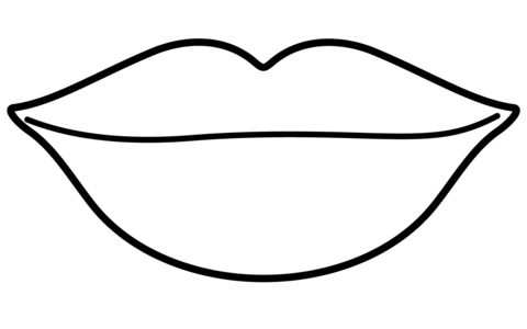 Lips coloring page free printable coloring pages