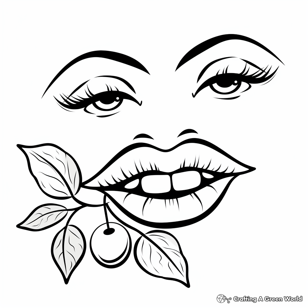 Lips coloring pages
