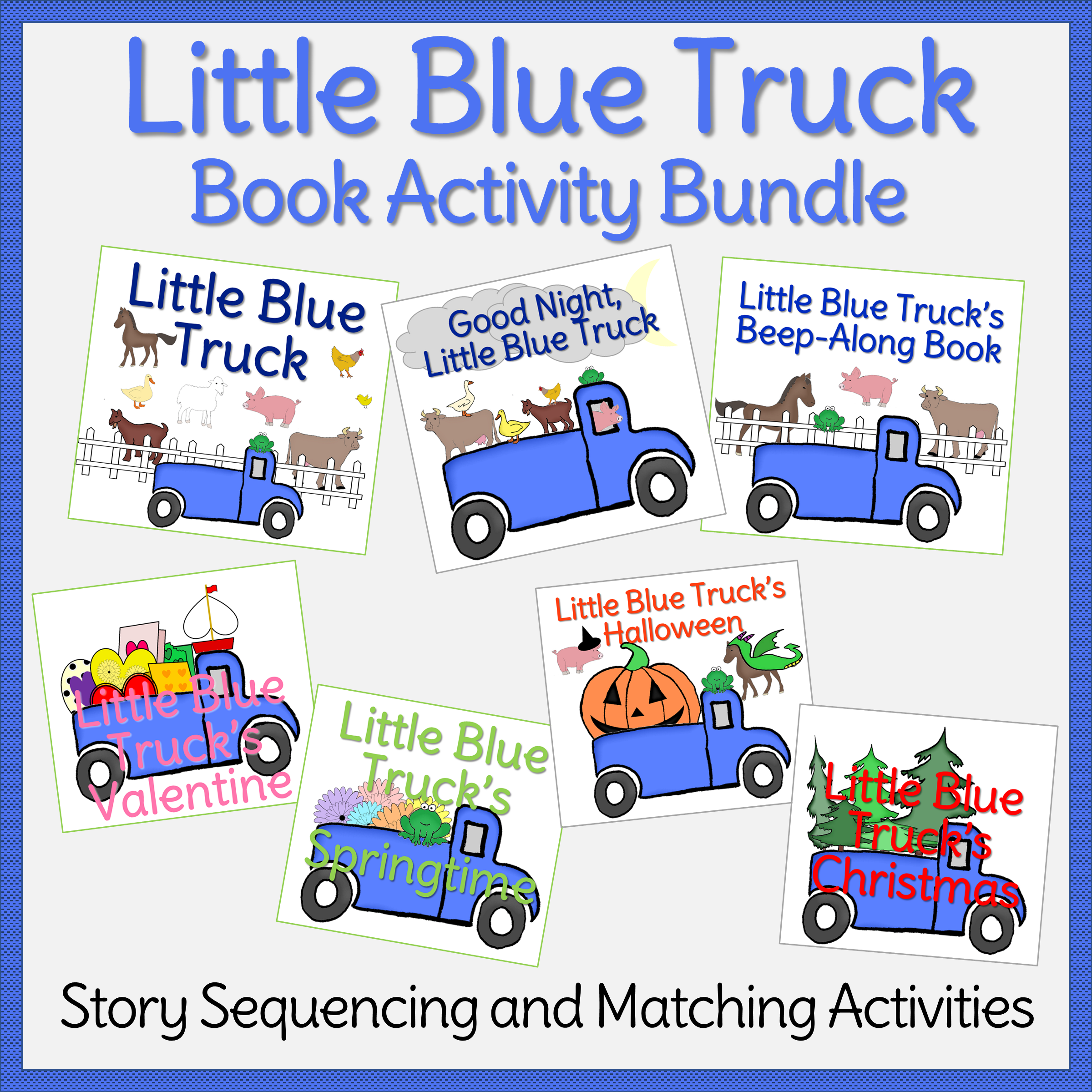 Little blue truck book activities bundle